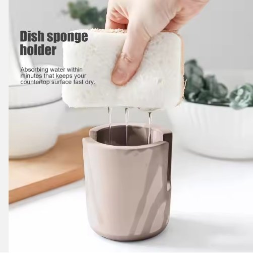 Diatom Mud Sponge Rack Kitchen & Bathroom Sink Caddy For Sponges Scrubbers - Image 3