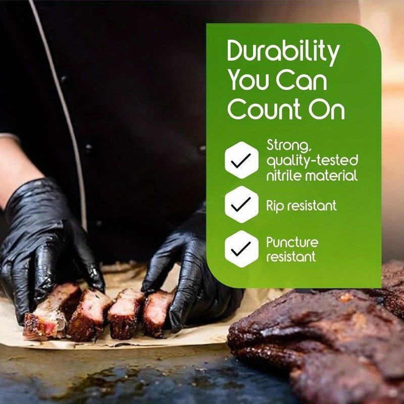 Disposable Nitrile Gloves Black High Elastic Composite, Suitable For Kitchen Household Cleaning, Etc - Image 6