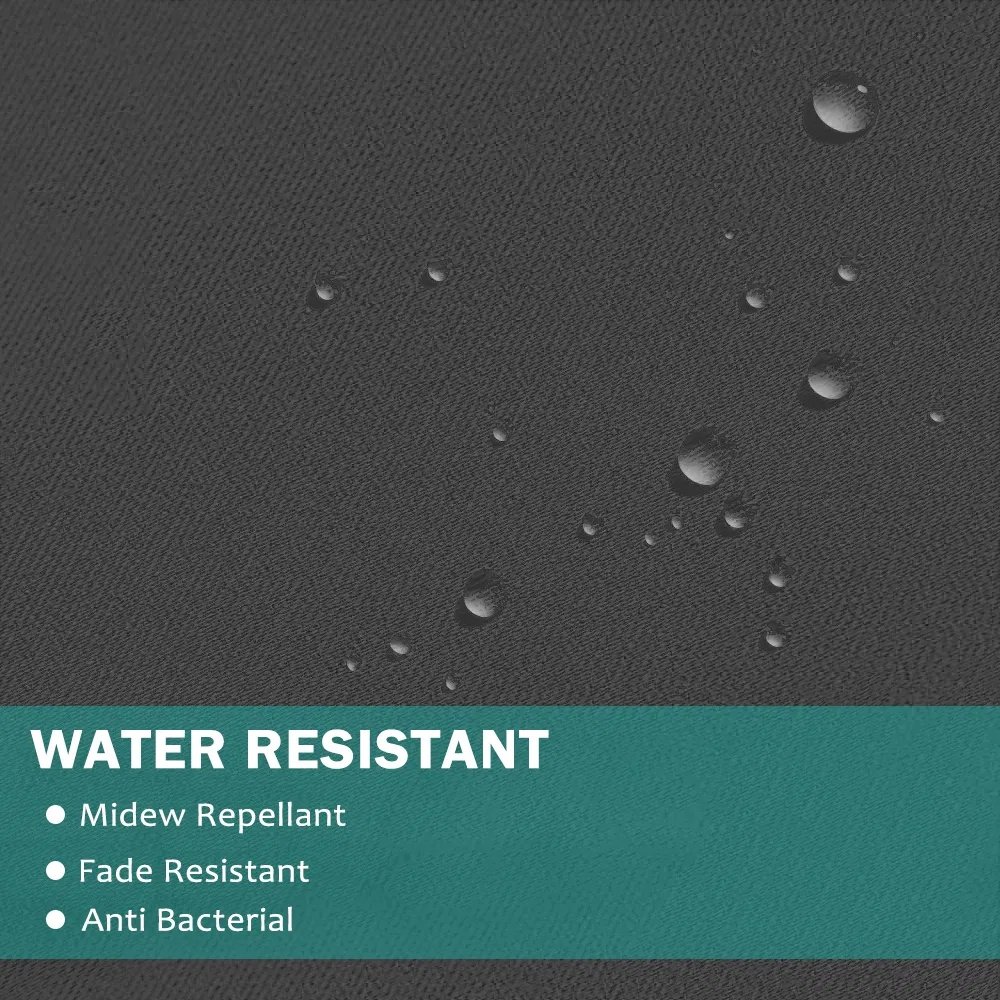 50 In. X 84 In. Indoor Outdoor Dark Gray Grommet Curtain 1 Panel - Image 2