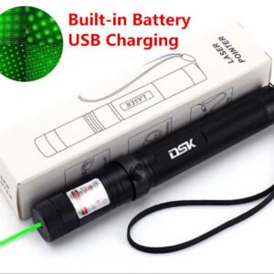 USB Rechargeable Green Laser Pointer Pen Light 990Miles 532NM Astronomy Visible Beam Light 1mw Flashlight