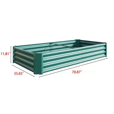 Raised Garden Bed Outdoor, 6x3x1ft , Metal Raised Rectangle Planter Beds For Plants, Vegetables, And Flowers - Image 4