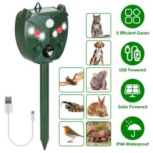 Ultrasonic Solar Animal Repellent