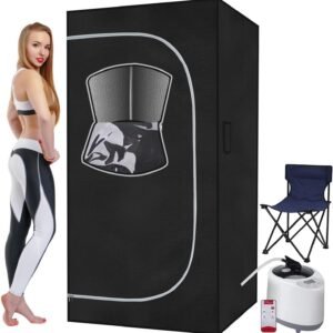 Portable Steam Sauna Room Full Body Sauna Suit For Home Indoor Portable Steam Sauna Tent With Folding Chair And Remote Control