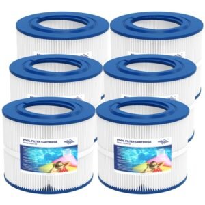 6 Pack PBF40M Spa Filter, PBF40 Hot Tub Filter Replacement, Compatible With Pleatco PBF40 And PBF40-M, Compatible With Bullfrog Wellspring 30 Coreless 10-00282 Filter