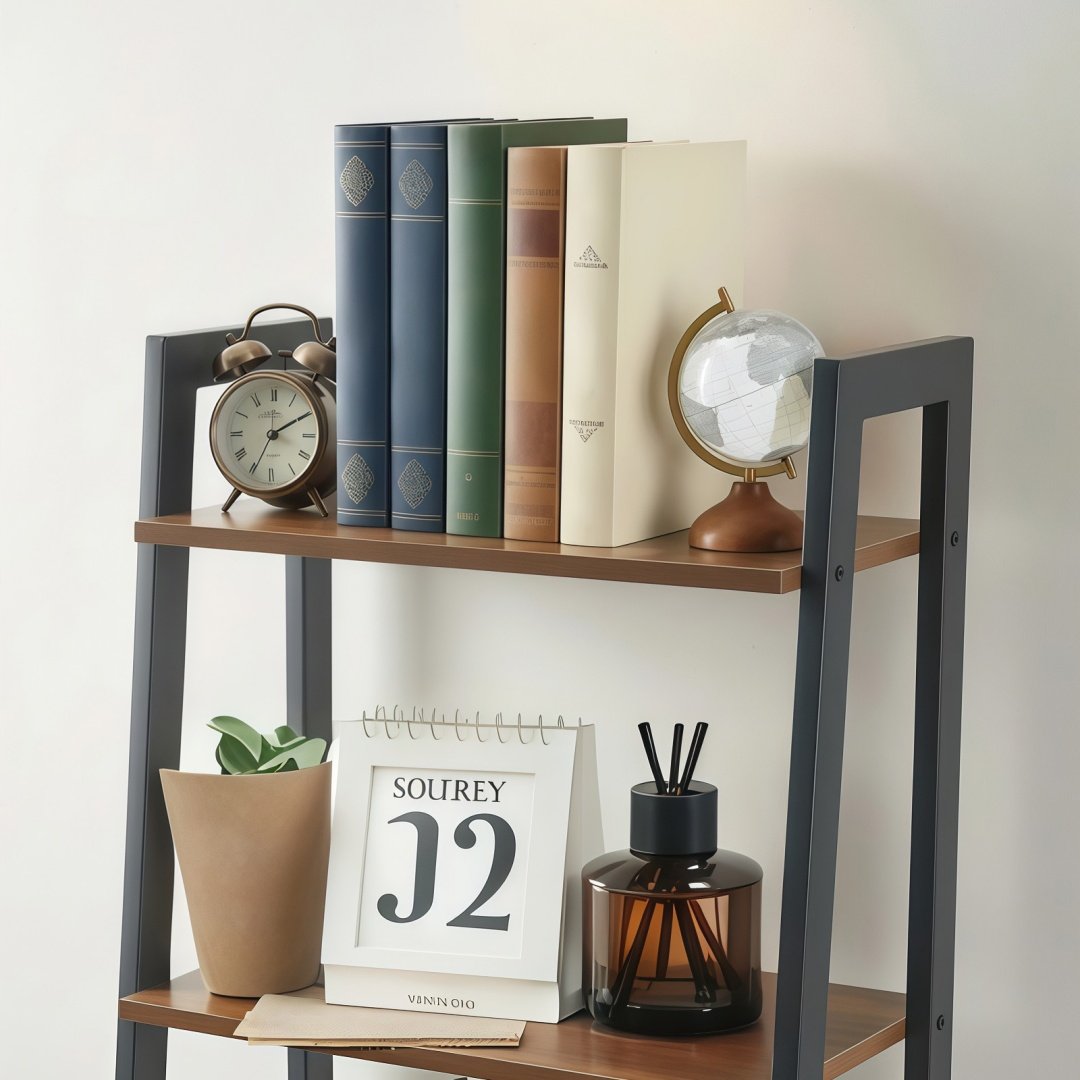 4-Tier Ladder Shelf, Bookcase Storage & Display Shelf - Image 4