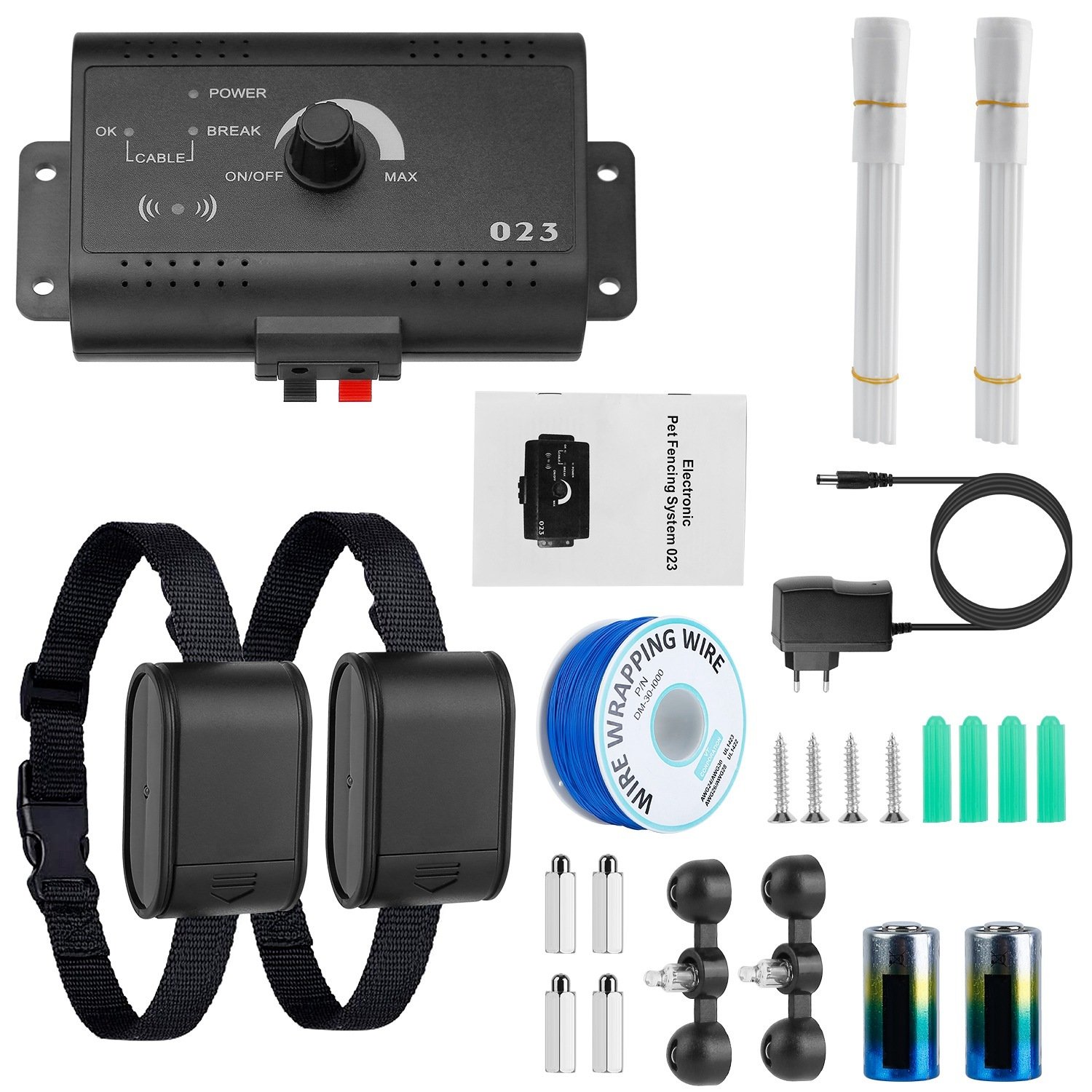 1Set Electric Dog Fence System Pet Tone Shock Boundary Containment Water Resistant Collar Receiver For Small Medium Large Dog - Image 2