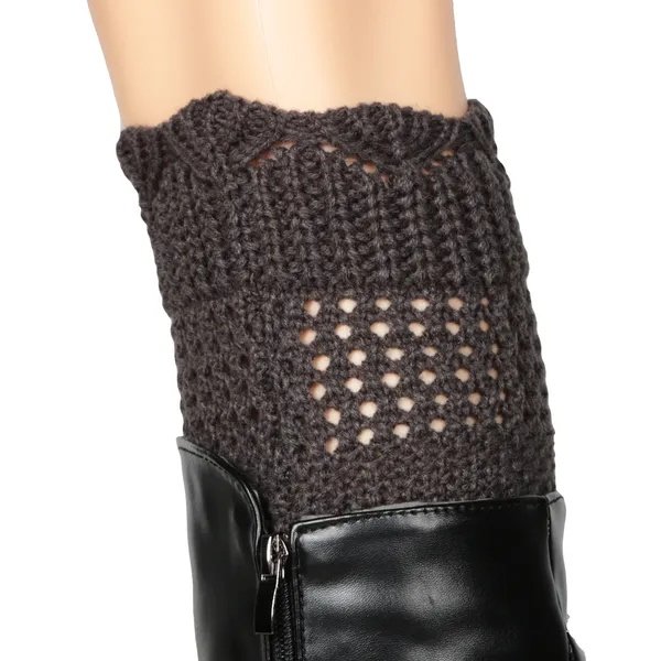 Women Winter Crochet Knit Leg Warmers - Image 5