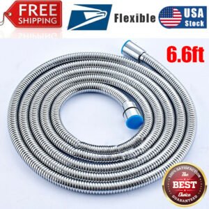 Shower Head Hose 2 Meters 79Inch Extra Long Bathroom Flexible Stainless Steel Pipe Household Flower Wine Shower Hose