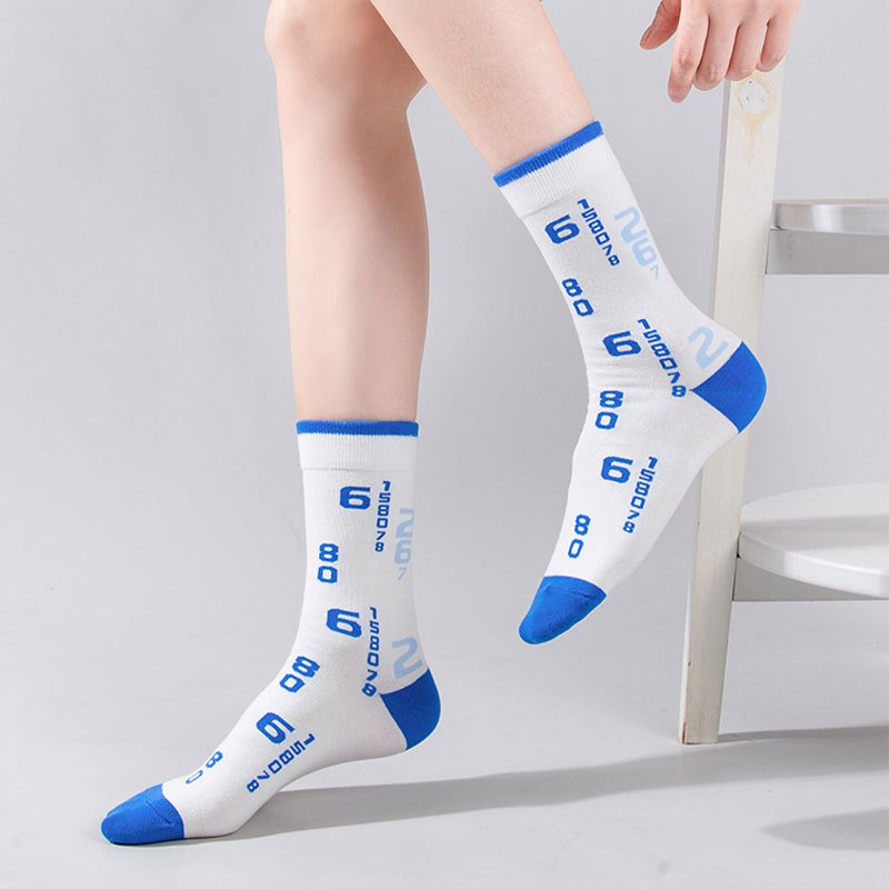 4 Pairs Women's Colorful Novelty Funny Pattern Combed Crew Socks Hiking Running Athletic Cushioned Compression Socks Anti-odor And Breathable For Fitness Cycling - Image 5