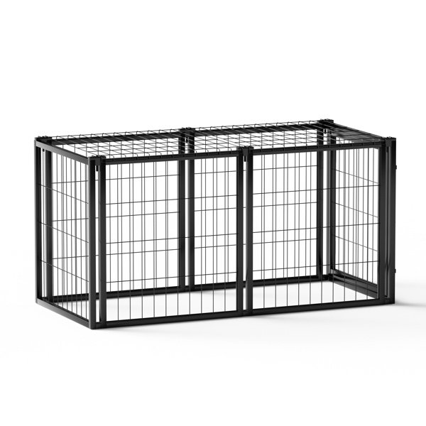 Dog Cage 47.2 Inches, Suitable For Small And Medium-sized Dogs, With A Top Dog Fence, Pet Cage, Indoor, Black. 47.2 Inches Long X 22 Inches Wide X 24 Inches High. - Image 9
