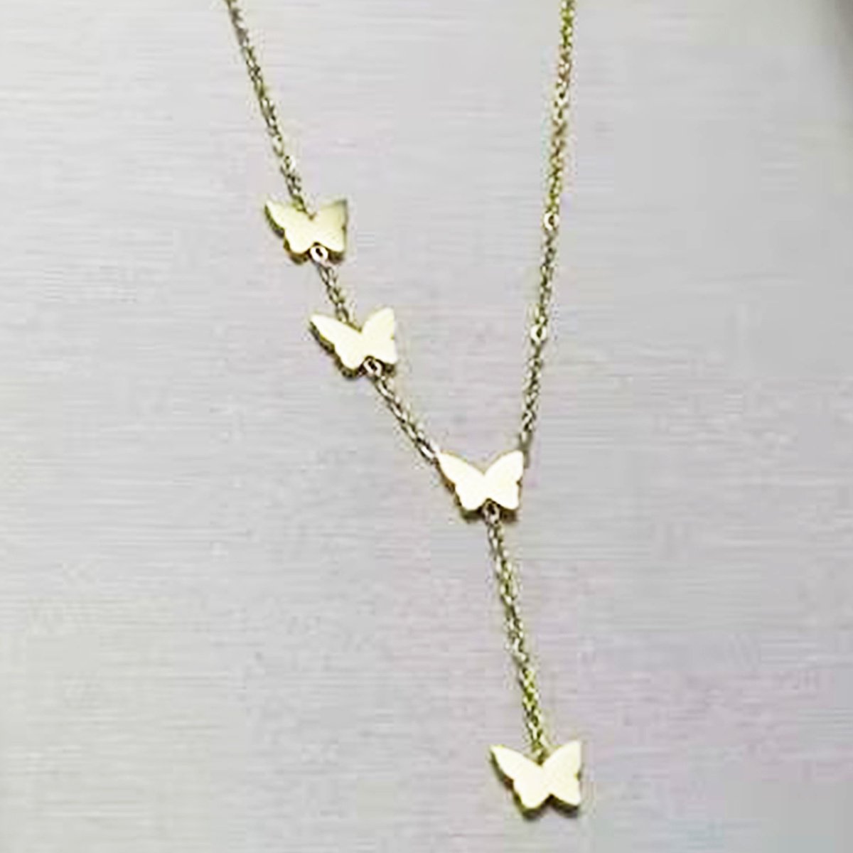 Gold Plated Pearl Necklace - Image 4