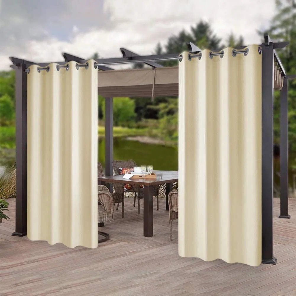 50 In. X 84 In. Indoor Outdoor Curtains Grommet Curtain 1 Panel - Image 5