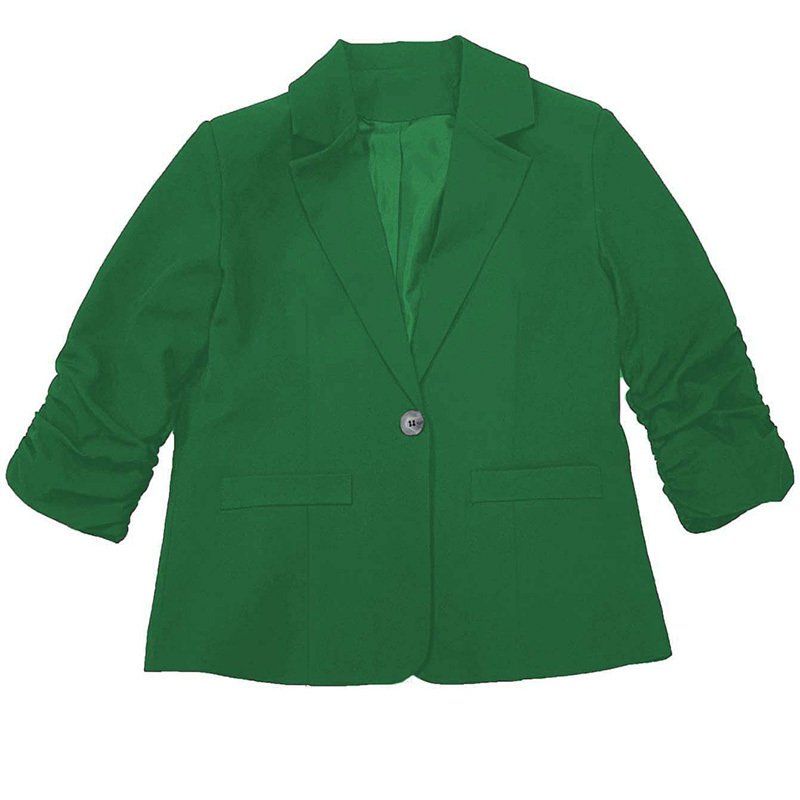 Plus Size Women's Single Button Front Lapel Blouse Elegant Solid Color Long Sleeve Office Shirt Professional Work Wear Tops - Image 10