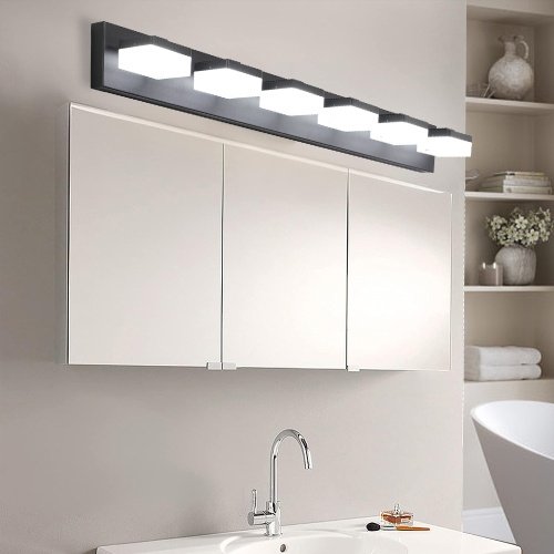 Modern 6 Lights Black LED Makeup Mirror Fixtures For Bathroom And Vanity Unavailable Platforms- Temu - Image 6