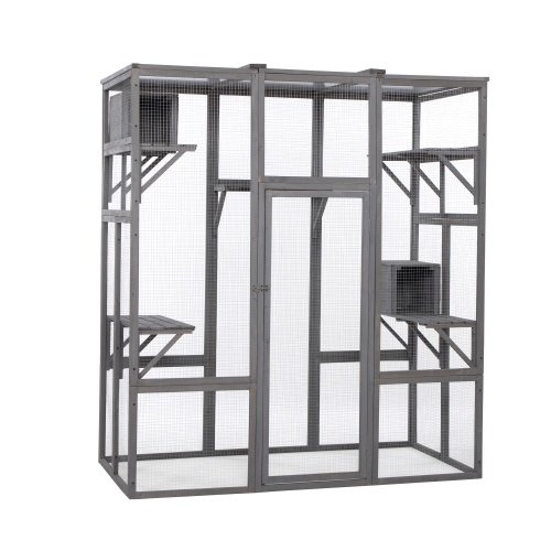 Oversized Cat Cage - Grey - Image 5