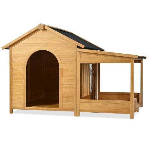 Large Wooden Dog House With Porch - Image 10