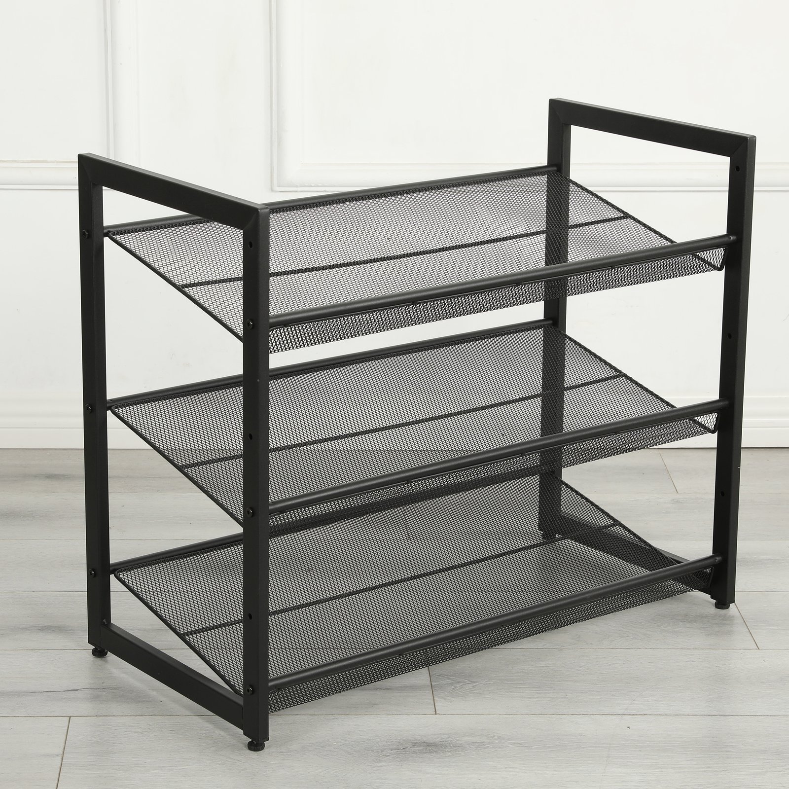 3-Tier Adjustable Shoe Rack, Freestanding Shoe Storage Organizer With Storage Shelves Suitable For Front Door Entrance, Entryway - Image 6
