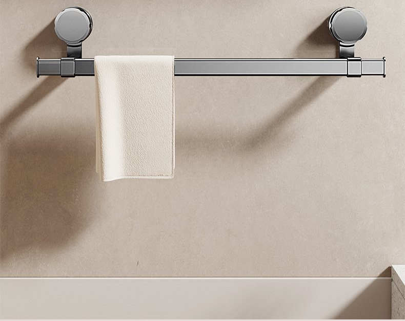 1 Suction Cup Telescopic Towel Rod