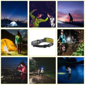 COB -LED Rechargeable Headlamp Headlight Torch Work Light Head Band Lamp 6000K