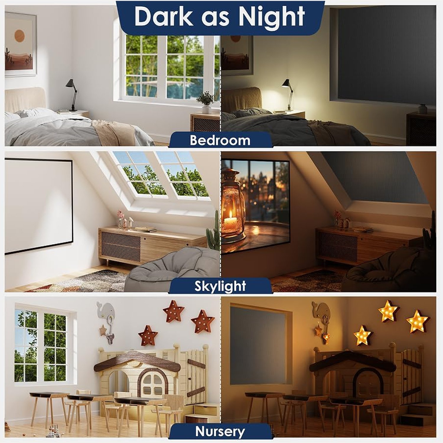 Blackout Shades Window Cover Grey Blackout Curtains - Image 4