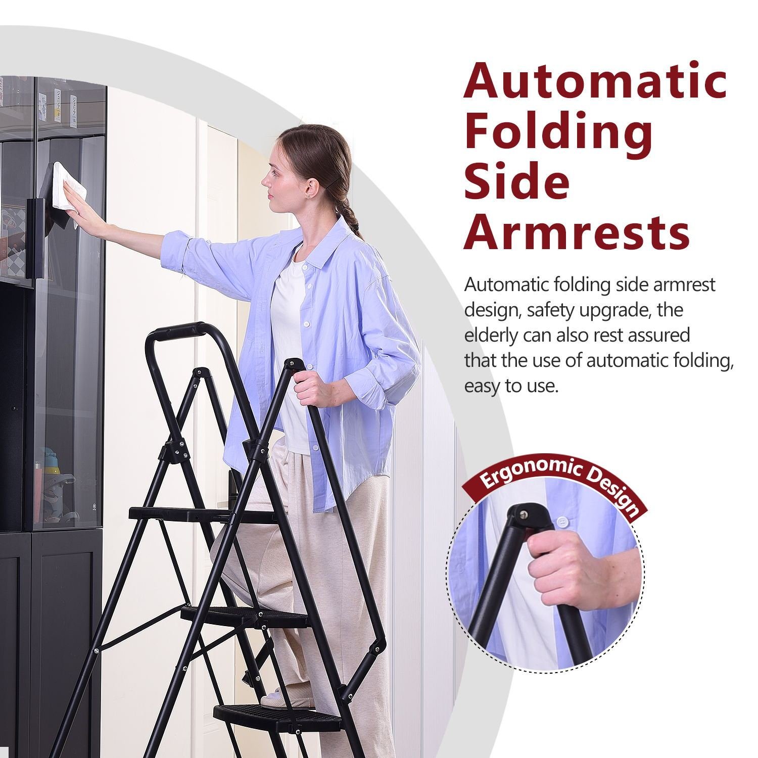 Metal-plastic Folding Stepladder - Image 7