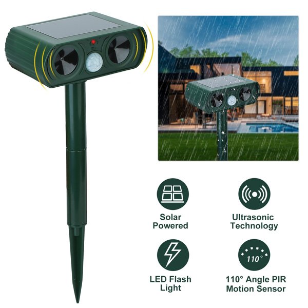 Ultrasonic Animal Repellent Solar Motion Sensor Repellent IPX4 Outdoor Waterproof Type, No Delivery On Weekends - Image 5