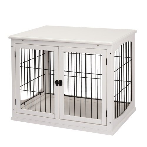 Small Kennel End Table With Two Open Sides And Lockable Door - Image 3
