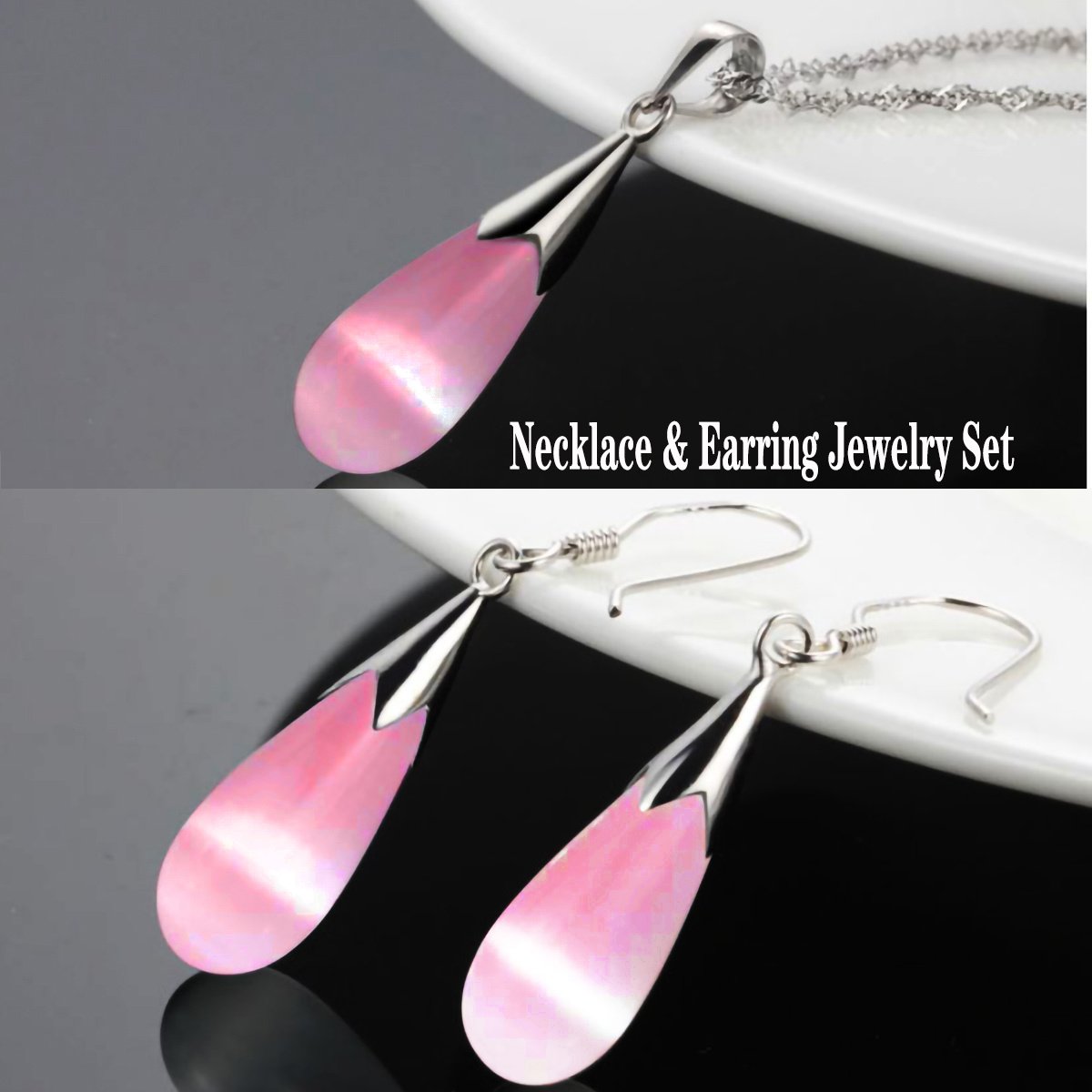 Water Drop Pendant Jewelry Set - Image 3