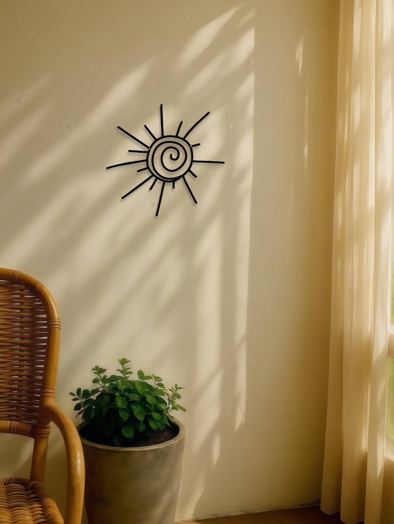 Showcase Your Style With This Sunburst Wall Art - Bohemian Handmade Metal Design - Image 3