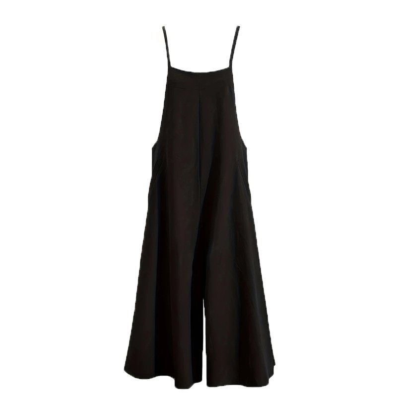 Plus Size Women's Solid Color Casual Jumpsuit - Sleeveless Romper With Pockets For Spring&Summer - Image 10