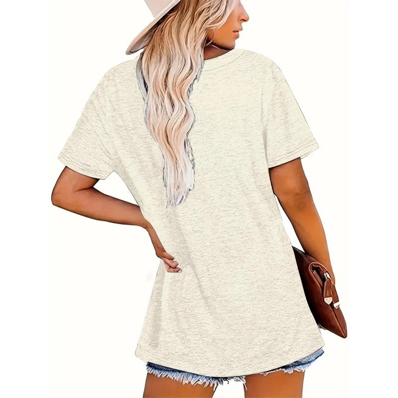 Women's Round Neck Short Sleeve Leopard Butterfly & 'LOVE' Print T-Shirt Casual Summer Top - Image 2