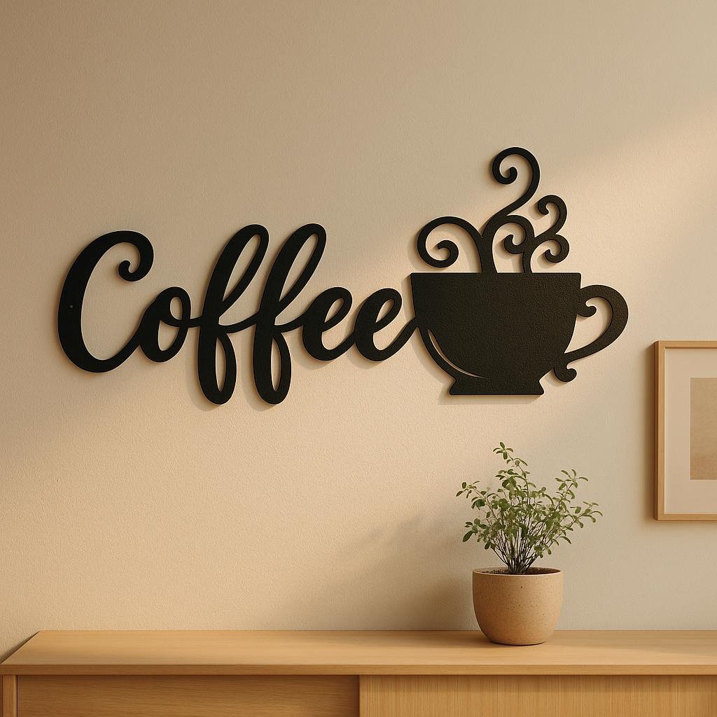 Coffee Metal Wall Decor Sign,Iron Art Silhouette Mug,Upgrade Your Wall Aesthetic - Image 3