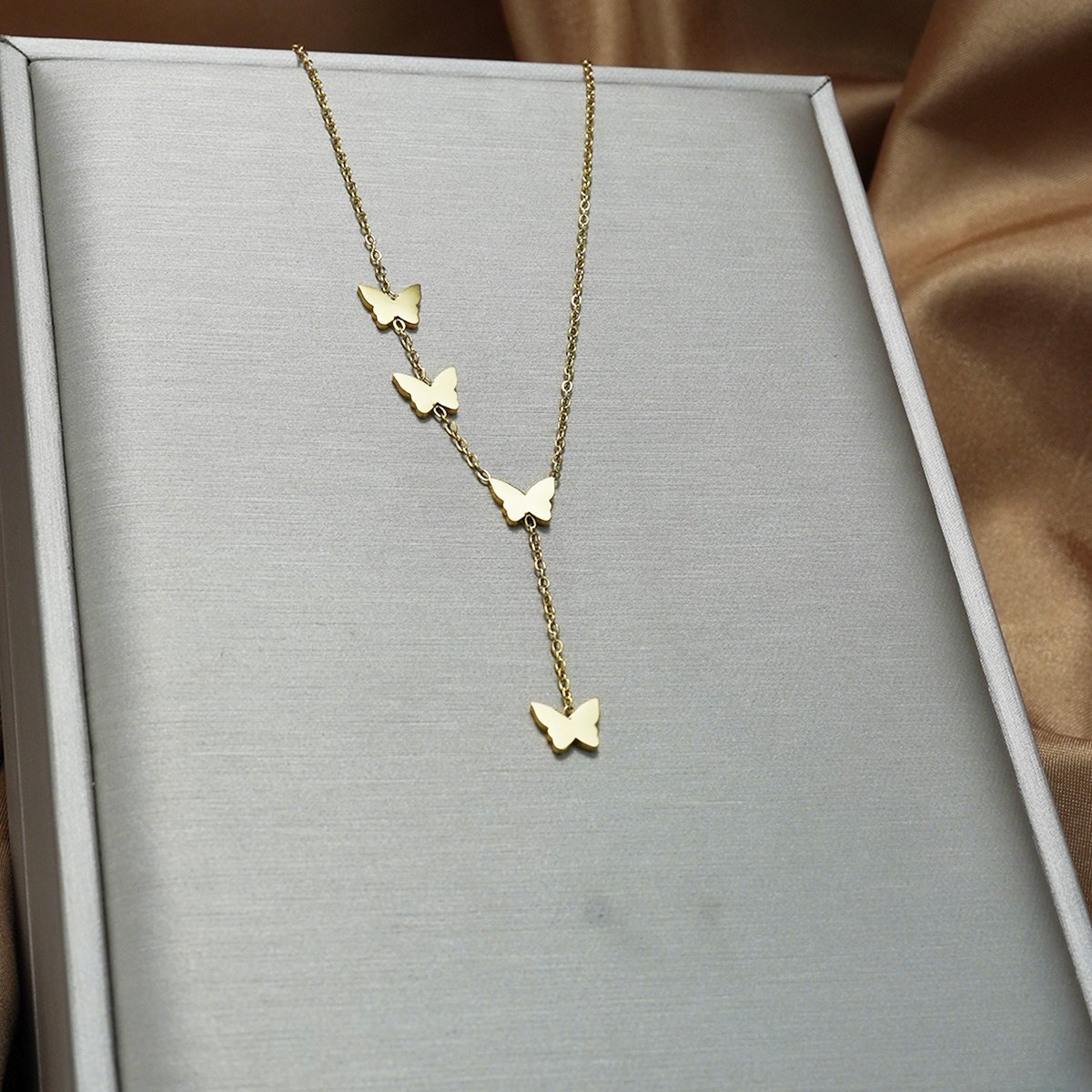 Gold Plated Pearl Necklace - Image 2