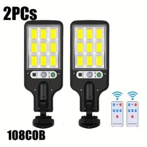 Waterproof Mini Solar Outdoor Light Street Light 108LED With Remote Control