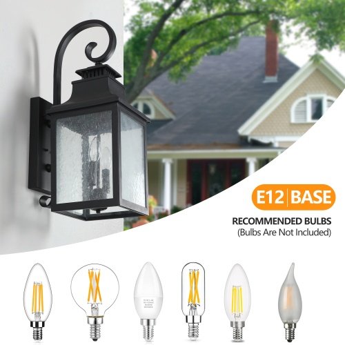 Large Outdoor Wall Light With Glass Supports Many Types Of Bulbs In 1 Pack Unavailable Platforms- Temu - Image 10