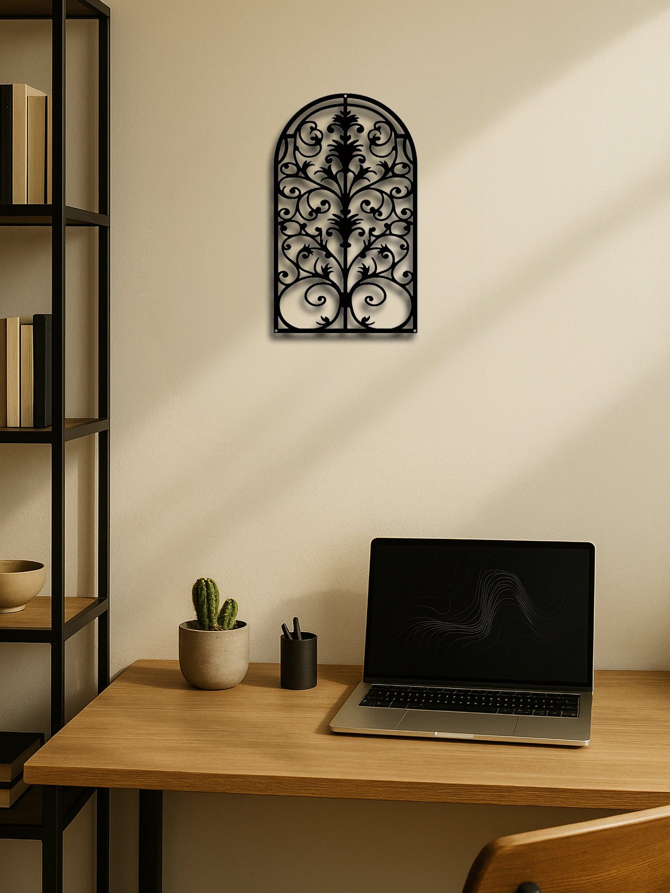 Vintage Ornate Metal Window Frame Wall Decor,Rustic Baroque Gothic Wall Art - Image 5