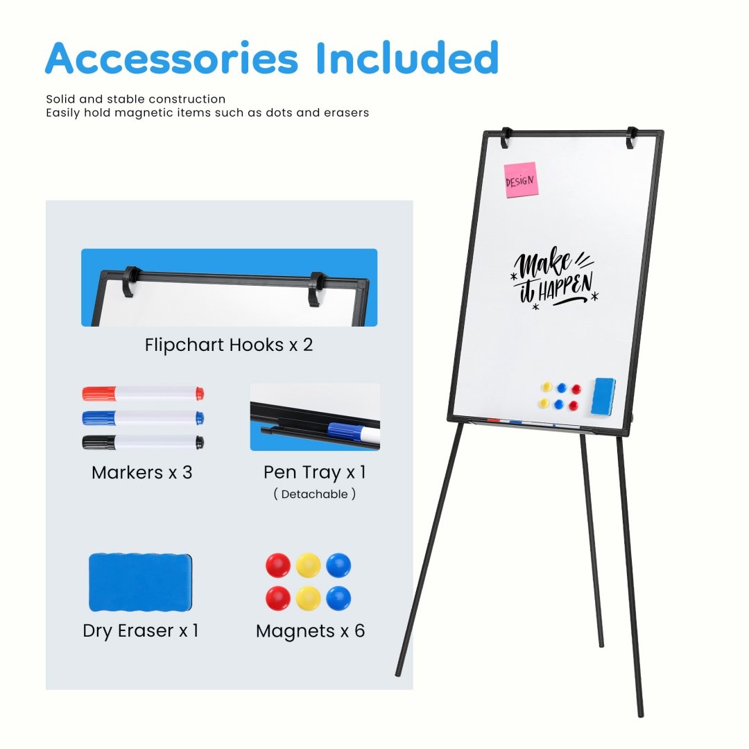 36x24 Magnetic Portable Whiteboard With Adjustable Tripod Easel For School, Home Office - Image 10
