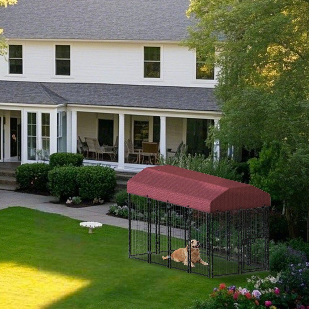 12 Pieces Square Tube Wire Running Cage Black Running Cage Single Door - Image 3