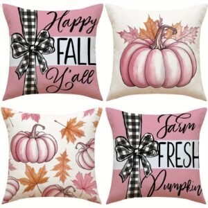 4PCS Fall Pillowcases