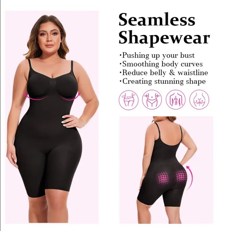 Dropship SEAMLESS Postpartum Abdomen Shapewear Sculpting Short Mid Thigh Slimming Body Shaper For Women Tummy Control Slimmer - Image 5