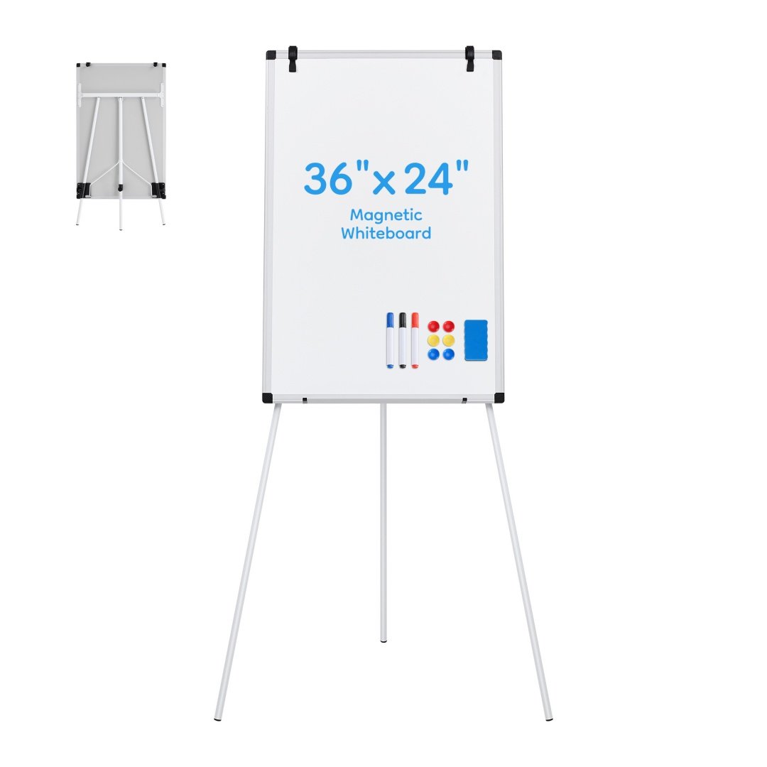 36x24 Magnetic Portable Whiteboard With Adjustable Tripod Easel For School, Home Office - Image 3