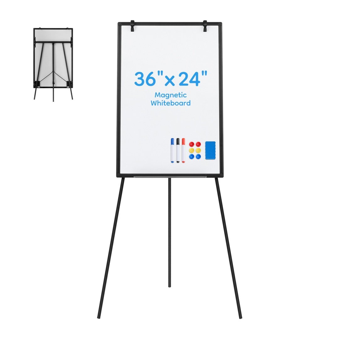 36x24 Magnetic Portable Whiteboard With Adjustable Tripod Easel For School, Home Office - Image 4