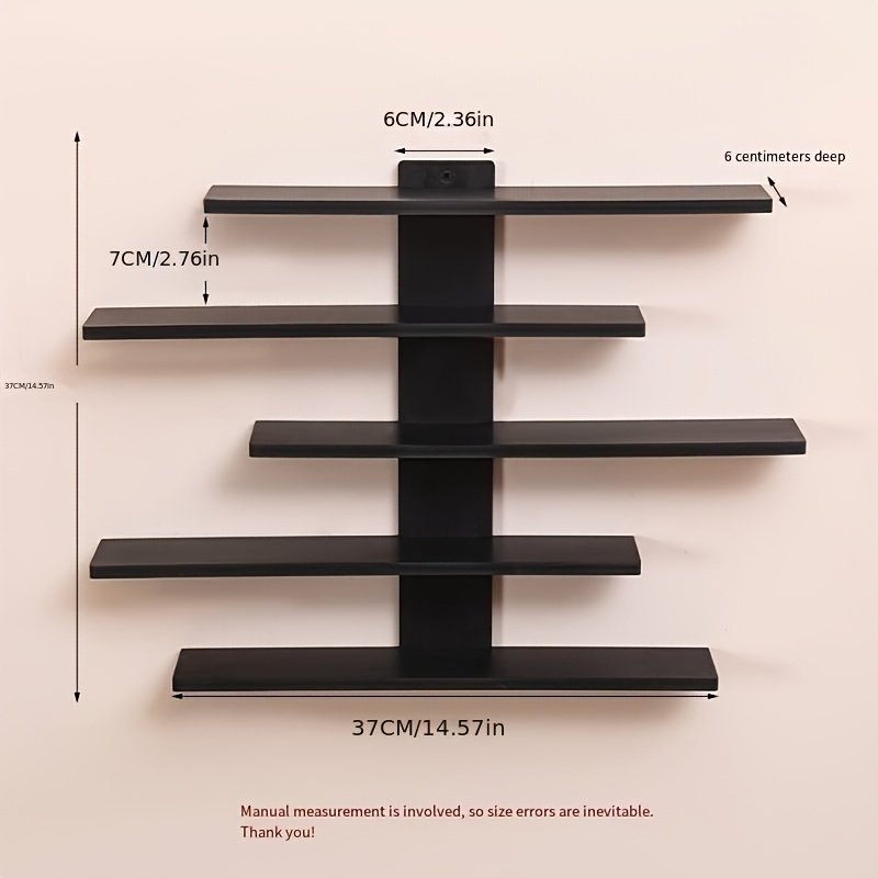 Available In White And Black, Five-layer Wall-mounted Storage Rack - Image 2