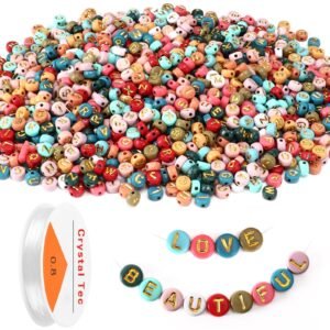 Acrylic Alphabet Beads for Jewelry