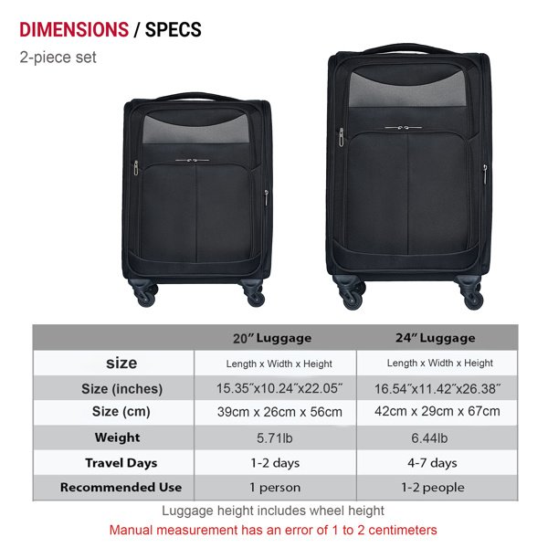 Soft Edge Oxford Luggage Set - Image 6