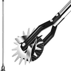 Wheel Rotary Edger, Sidewalk Manual Lawn Edger, Stainless Steel Handle, Adjustable Height -66.7Inch