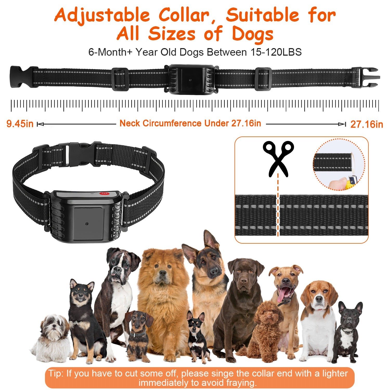1Set 990FT Range Dog Wireless Fence Remote Training Collar IPX6 Waterproof Receiver With 0-9 Levels Beep Vibration Shock Mode 4 Channels Rechargeable Transmitter System - Image 3