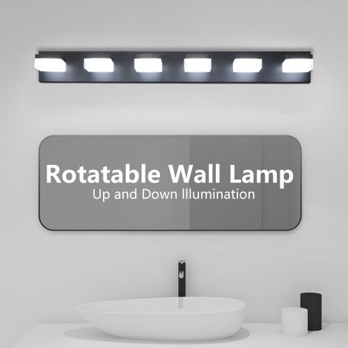 Modern 6 Lights Black LED Makeup Mirror Fixtures For Bathroom And Vanity Unavailable Platforms- Temu - Image 7
