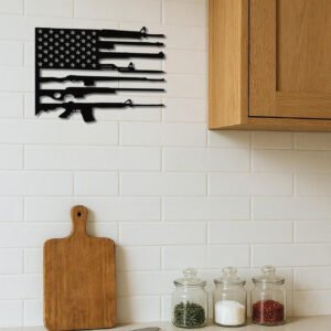 Tailor-Made American Flag Metal Wall Ornament,For Lovers Of Patriotic Interior