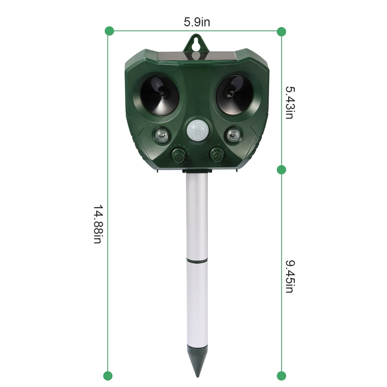 1Pc Ultrasonic Animal Repeller Solar Powered Repellent With Motion Sensor LED Flashing Lights IPX6 Waterproof Outdoor For Farm Garden Yard - Image 7